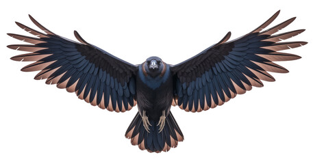 Obraz premium Majestic Raven Soaring with Wings Fully Spread
