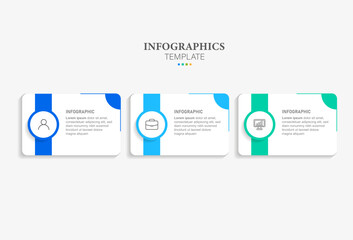 Infographic label design with 3 options or steps. Infographics for business concept. Can be used for presentations banner, workflow layout, process diagram, flow chart, info graph