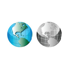 Earth globe Isolated vector design.