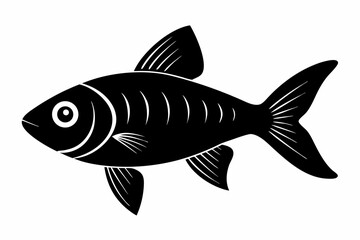 rainbowfish sihouette black vector