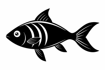 rainbowfish sihouette black vector
