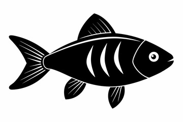 rainbowfish sihouette black vector