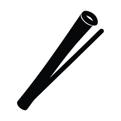 spring roll vector silhouette icon, black and white illustration of food.