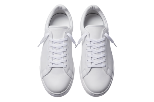 Minimalist White Sneakers on a Clean Surface