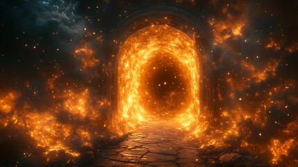 62. A dramatic depiction of a galaxy in chaos, with stars spiraling inward towards the event horizon of a black hole. The vibrant colors of interstellar clouds create an explosion of brilliance 