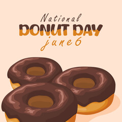 vector graphic of National Donut Day ideal for National Donut Day celebration
