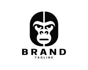 Gorilla head logo icon for brand identity use