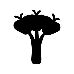 stir fry vegetables vector silhouette icon, black and white illustration of food.