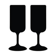 drinks vector silhouette icon, black and white illustration of drinks.