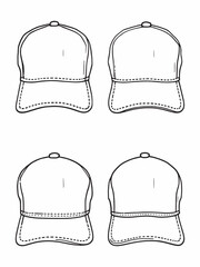 cap line art sleek stylish design with clean lines.eps