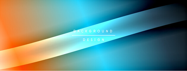 Fototapeta premium Abstract background features flowing orange, blue gradients. Smooth lines create dynamic visual effect. Modern design element.