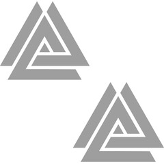 abstract triangle symbol
