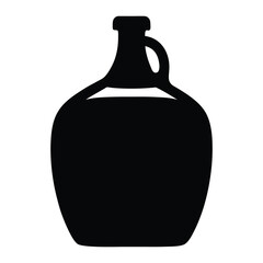 apple cider vector silhouette icon, black and white illustration of drinks.
