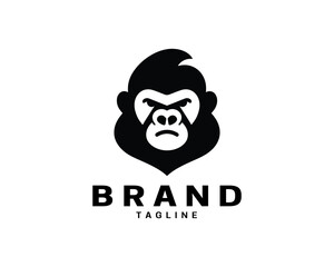 Mighty gorilla icon in bold, minimalist art