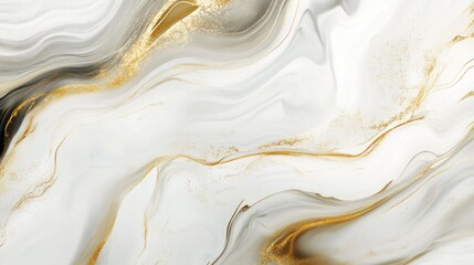 Fototapeta premium Abstract design with swirling gray and gold patterns.