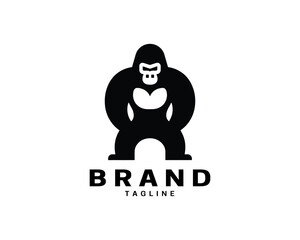 Mighty gorilla logo icon for strong brand identity © Mamun360