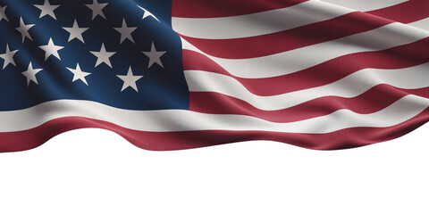 Obraz premium Waving American Flag Symbolizing Freedom and Patriotism