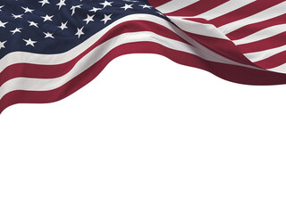 Fototapeta premium Waving American Flag with Red, White, and Blue Colors