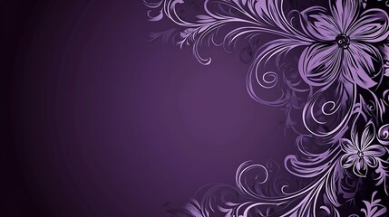 Elegant floral border on a dark background