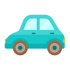 Cute cartoon toy car. Ideal for childrens designs, toys, or playful projects