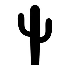 Black Saguaro Silhouette.