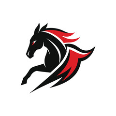 Abstract Horse Logo for Sports and Teams