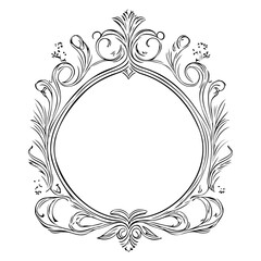 Ornate decorative frame with floral elements evokes vintage charm and elegance