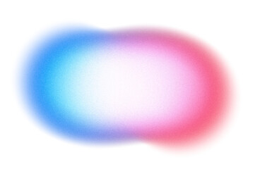 Magenta blue grainy gradient shape transparent background. Abstract color gradient cutout on transparent background. Vibrant grungy, noise texture effect, grungy effect cutout