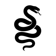 Coiled Cobra Silhouette.
