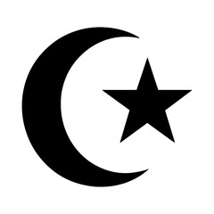 Crescent Moon and Star Symbol.