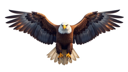 Obraz premium Detailed Eagle Clipart, isolated on a white background.