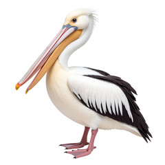 Detailed Pelican Clipart, isolated on a white background.