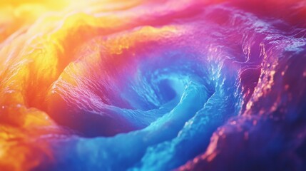 Abstract landscape swirling in vibrant colors