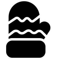 vector illustration of a winter glove icon