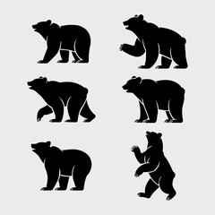 black silhouettes of bears bundle