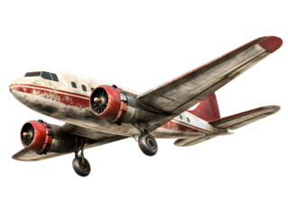 vintage airplane side view historical aircraft old airplane isolated dakota studio shot vintage propeller plane