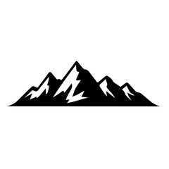 Jagged Mountain Range Silhouette.eps vector: Ideal for use as a tattoo, icon, web graphic design, and infographic concepts."