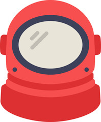 Astronaut Helmet Flat Icon