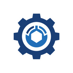 Gear Cog Mechanical Engineering Industrial Logo