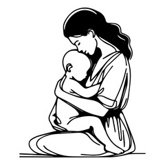 Mother and Child, Mother and Child Embrace