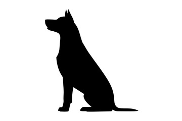 Dog silhouette pet animal canine friend mammal art