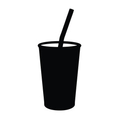 peppermint hot chocolate vector silhouette icon, black and white illustration of drinks.