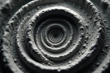 Naklejka premium Subtle grayscale concentric circles forming a hypnotic spiral, shade, wallpaper