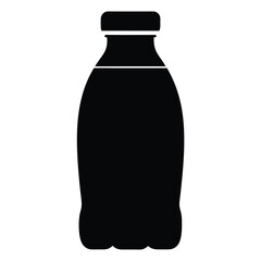 seltzer water vector silhouette icon, black and white illustration of drinks.