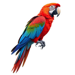 Fototapeta premium Detailed Macaw Clipart, isolated on a white background.