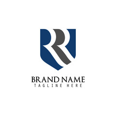 Letter R and Shield Security Logo Design