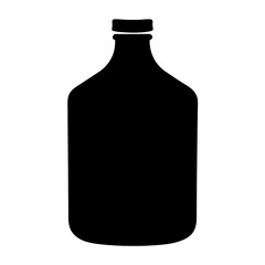 apple cider vector silhouette icon, black and white illustration of drinks.