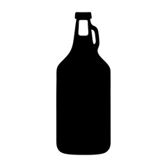 apple cider vector silhouette icon, black and white illustration of drinks.