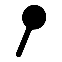cocktail stirrer vector silhouette icon, black and white illustration of drinks.