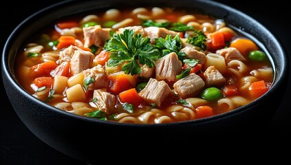 Chicken Vegetable Pasta Soup.